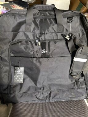 NWT MATEIN Black Travel Garment Bag with Shoulder Strap